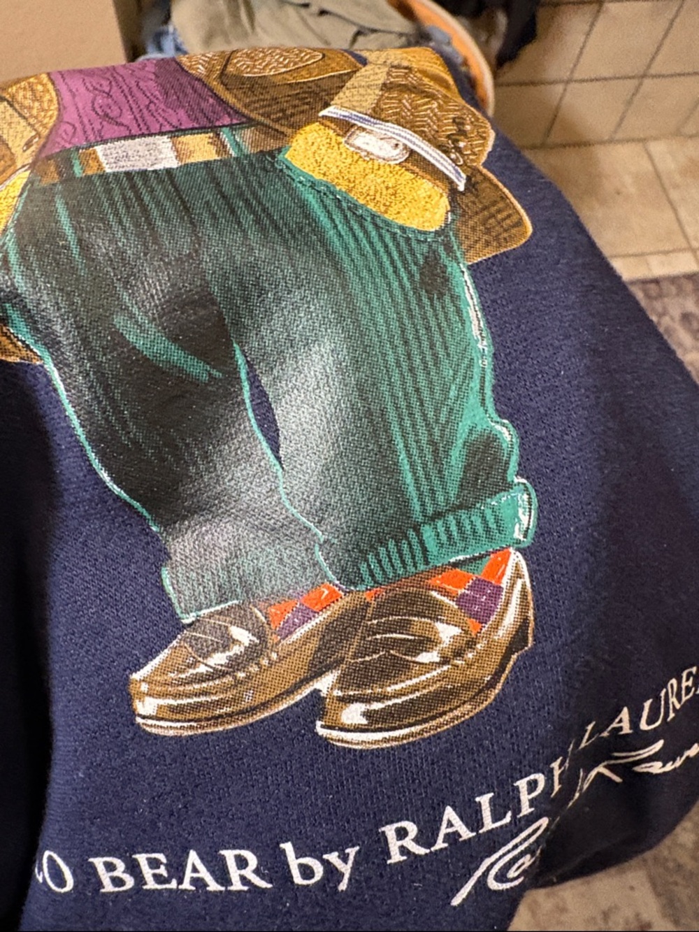 Polo Bear Colorblock Hoodie - Navy, Forest Green & Red - Picture 7 of 8